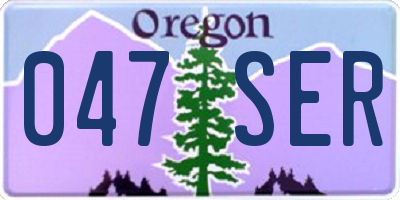 OR license plate 047SER