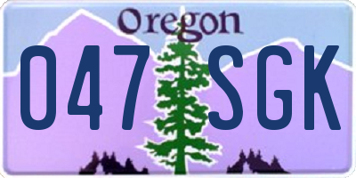 OR license plate 047SGK