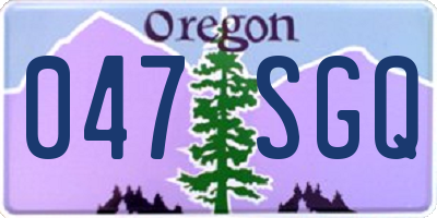 OR license plate 047SGQ