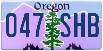 OR license plate 047SHB