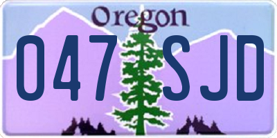 OR license plate 047SJD
