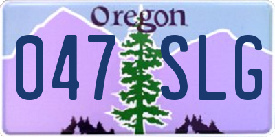 OR license plate 047SLG