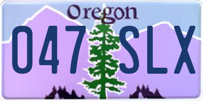 OR license plate 047SLX
