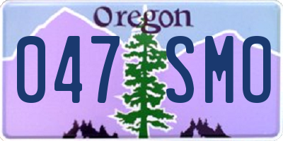 OR license plate 047SMO
