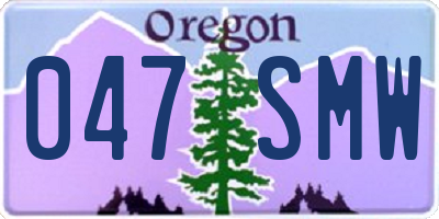 OR license plate 047SMW