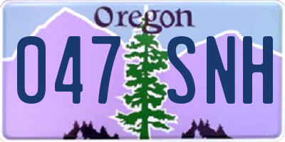 OR license plate 047SNH