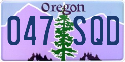 OR license plate 047SQD