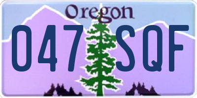 OR license plate 047SQF
