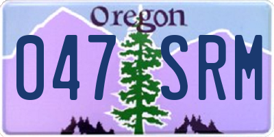 OR license plate 047SRM