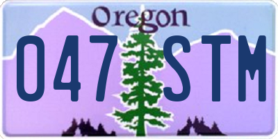 OR license plate 047STM