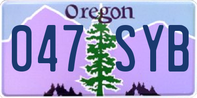 OR license plate 047SYB