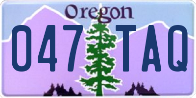OR license plate 047TAQ