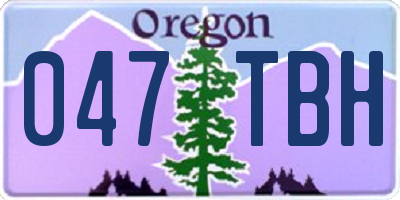 OR license plate 047TBH