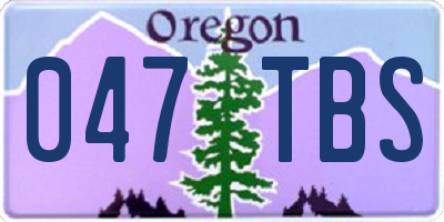 OR license plate 047TBS