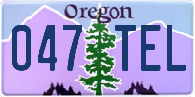 OR license plate 047TEL
