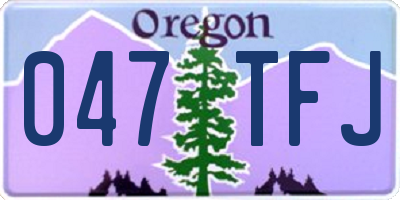 OR license plate 047TFJ
