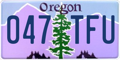 OR license plate 047TFU