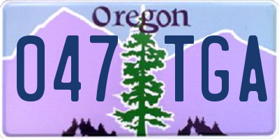 OR license plate 047TGA