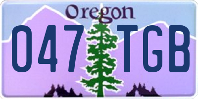 OR license plate 047TGB