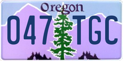 OR license plate 047TGC