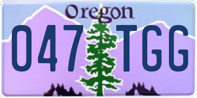 OR license plate 047TGG