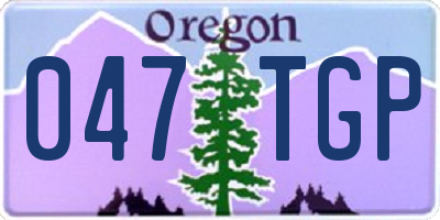 OR license plate 047TGP