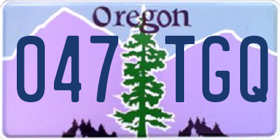OR license plate 047TGQ