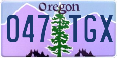 OR license plate 047TGX