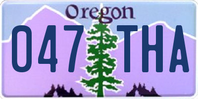 OR license plate 047THA