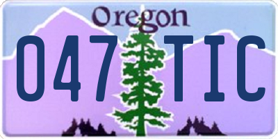 OR license plate 047TIC