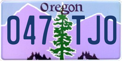 OR license plate 047TJO
