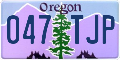 OR license plate 047TJP
