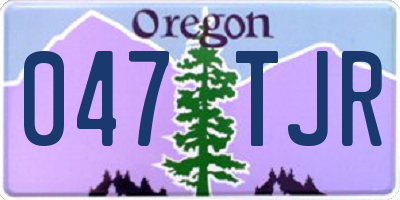 OR license plate 047TJR