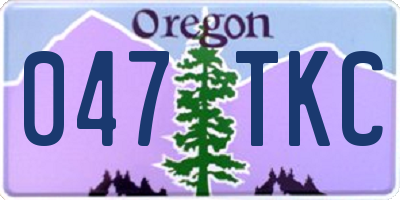 OR license plate 047TKC