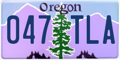 OR license plate 047TLA