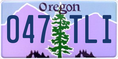 OR license plate 047TLI