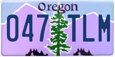 OR license plate 047TLM