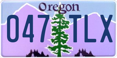 OR license plate 047TLX