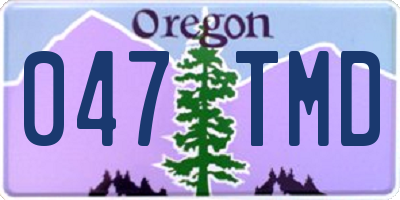 OR license plate 047TMD