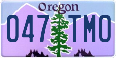 OR license plate 047TMO