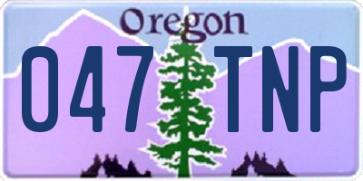 OR license plate 047TNP
