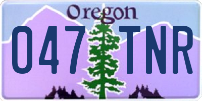 OR license plate 047TNR