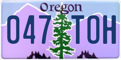 OR license plate 047TOH