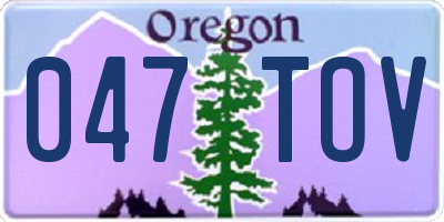 OR license plate 047TOV