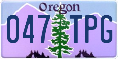 OR license plate 047TPG