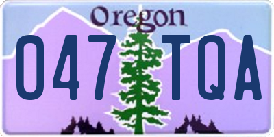 OR license plate 047TQA