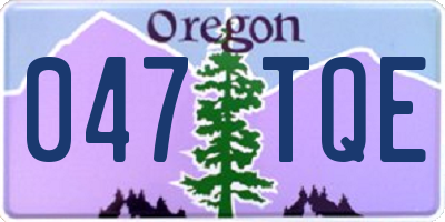 OR license plate 047TQE