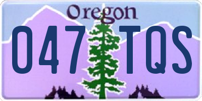 OR license plate 047TQS