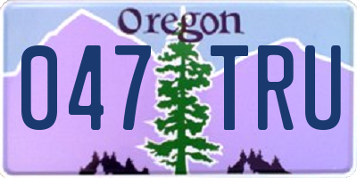 OR license plate 047TRU