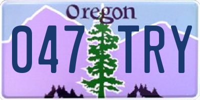 OR license plate 047TRY